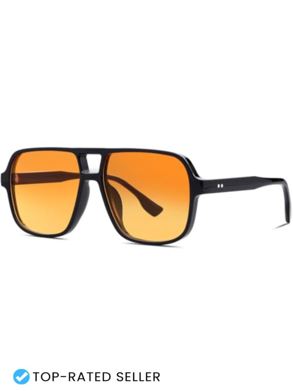 Retro Square 70s Aviator Sunglasses Women Men Plastic Frame UV400